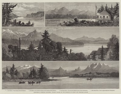 Schetsen in Brits-Columbia, plaatsen bezocht door de Markies van Lorne en Prinses Louise door James Burrell Smith